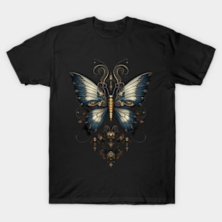 Teal and Ivory Moth T-Shirt